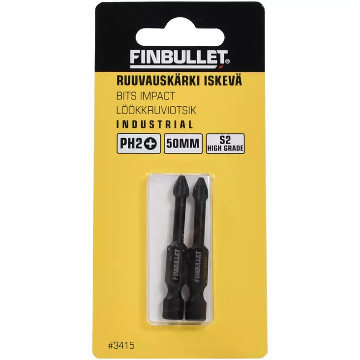 Konekärki iskevä PH2*50mm 2kpl - Borrsatser och borrspetsar - 6438152034156 - 1