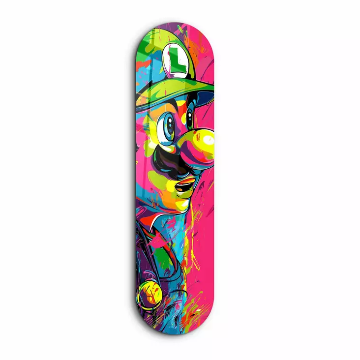 Glastavla Wallity Luigi Fan Art Flerfärgad Glas 20x80 cm - Tavlor och ramar - 8684283554256 - 1