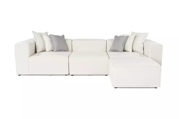 Hörnsoffa Atelier del Sofa Frida Ecru Linne 300x68x107 cm - Soffor - 8683742933816 - 1