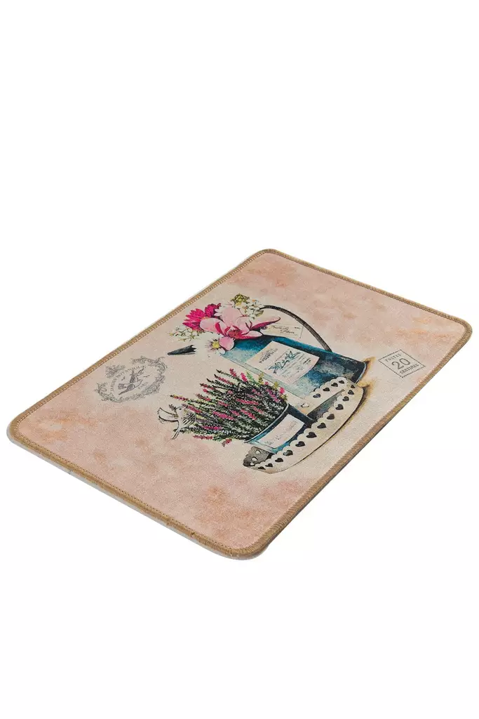 Badrumsmatta, flerfärgad, 40 x 60 cm, antiallergisk, halkfri - Badrumsmattor och våtrumsmattor - 8681875325126 - 1