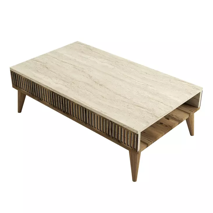 Soffbord Hanah Home Milan Valnöt Spånskiva 105x35x60 cm - Soffbord - 8684283020836 - 1