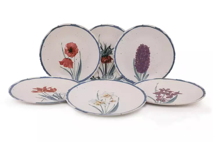 Serveringsfat Set Hermia Matt Vit Keramik 6 Delar - Serveringsfat - 8683342477246 - 1