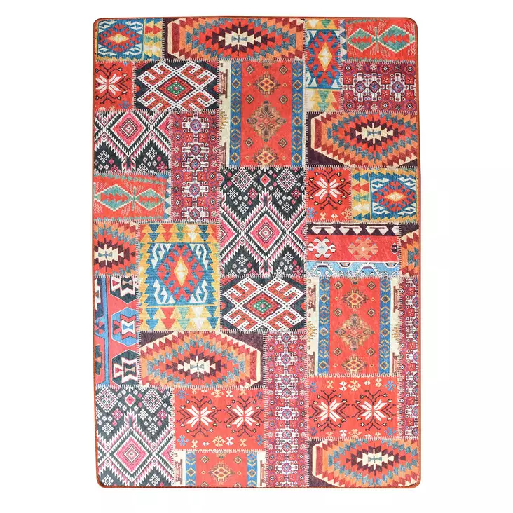 Matta (140 x 190), flerfärgad, 140 x 190 cm, bekväm, hållbar, tvättbar - Stora och medelstora mattor - 8681875592016 - 1