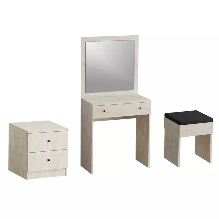Sminkbord Hanah Home Nice Travertine Spånskiva 65x139x35 cm - Toalettbord - 8684282984856 - 1