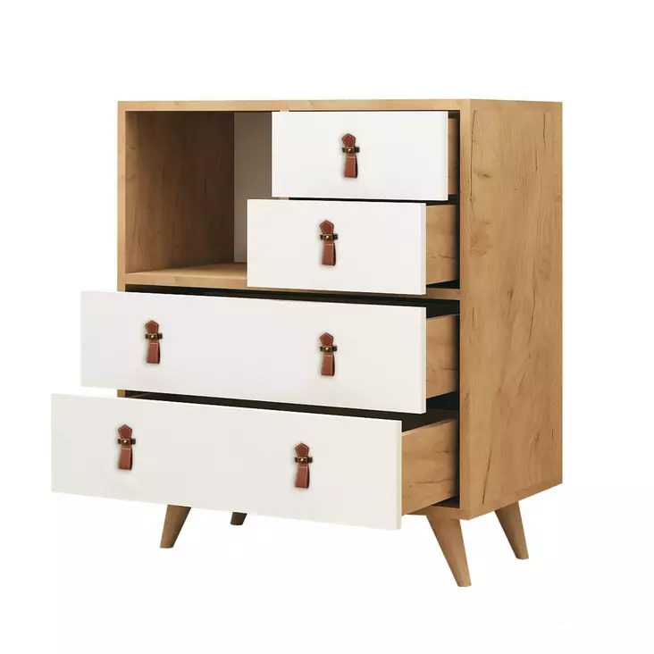 Byrå Hanah Home Fallow Ek Spånskiva 70x88,6x40 cm - Möbler - 8681875207446 - 1