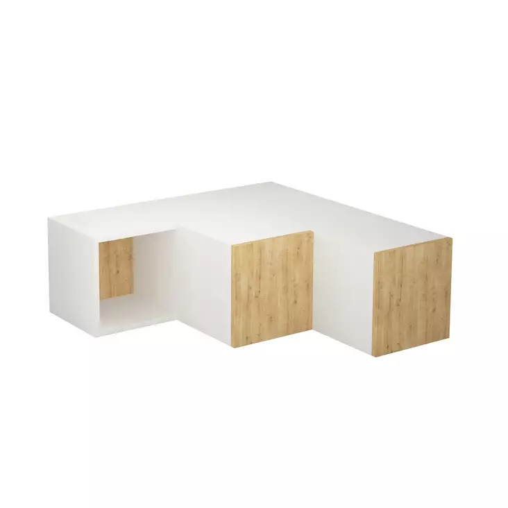 TV-bänk Hanah Home Compact Vit Ek Spånskiva 90x32x92 cm - TV-bänkar - 8681875402896 - 1