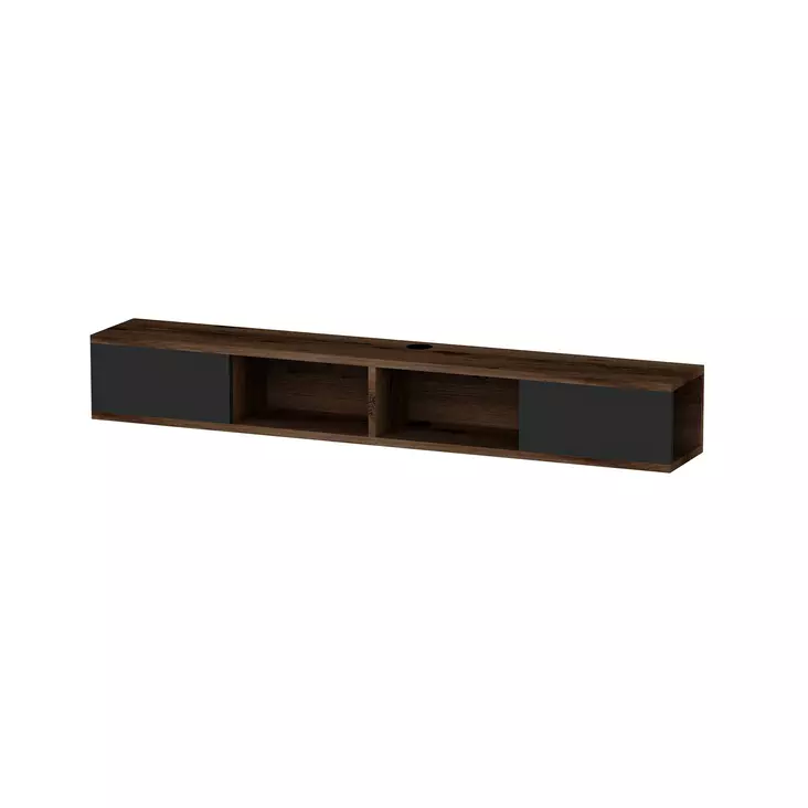 TV-bänk Hanah Home Mayer Ljus Valnöt Antracit Spånskiva 140x19,6x22 cm - TV-bänkar - 8684283434046 - 1