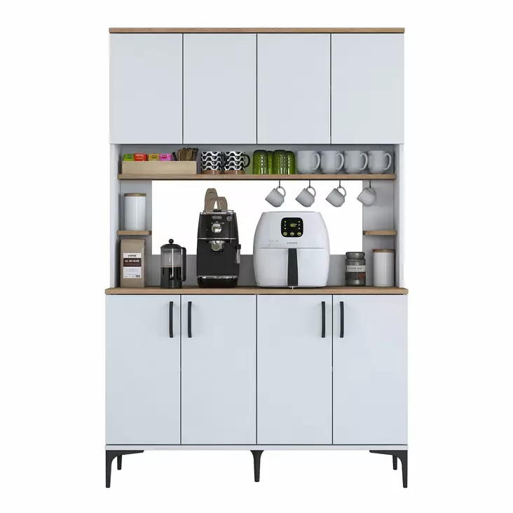 Förvaringsskåp Hanah Home JE176 Valnöt Spånskiva 120x184,2x40 cm - Skåp och byråer - 8684283498536 - 1
