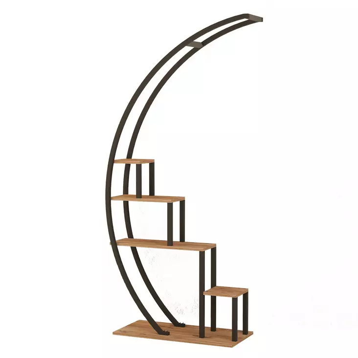 Bokhylla Hanah Home Garden Furu Spånskiva Metall 85x180x35 cm - Bokhyllor - 8682870763616 - 1