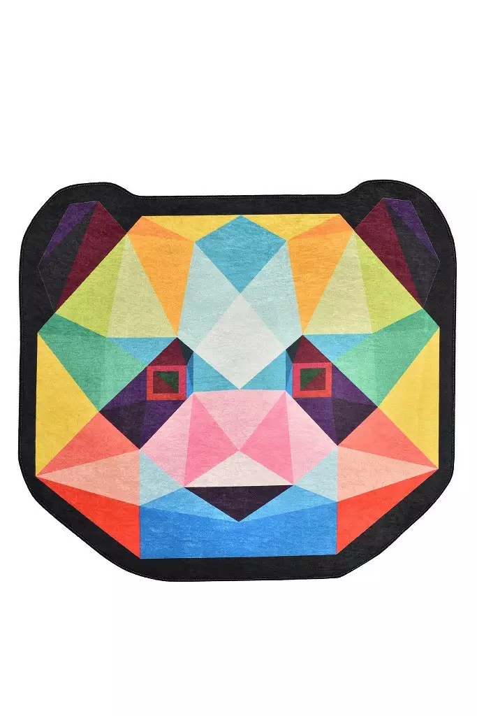 Matta Conceptum Enjoy Panda Flerfärgad Polyester 140x140 cm - Runda mattor - 8681875594676 - 1