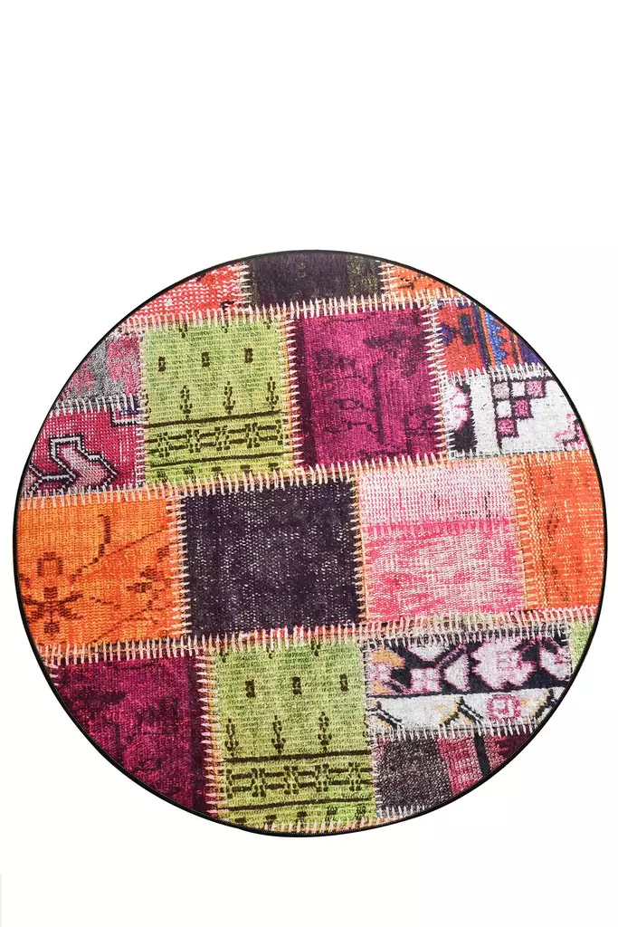 Matta Conceptum Alvina Flerfärgad Polyester 140x140 cm - Runda mattor - 8681875895926 - 1