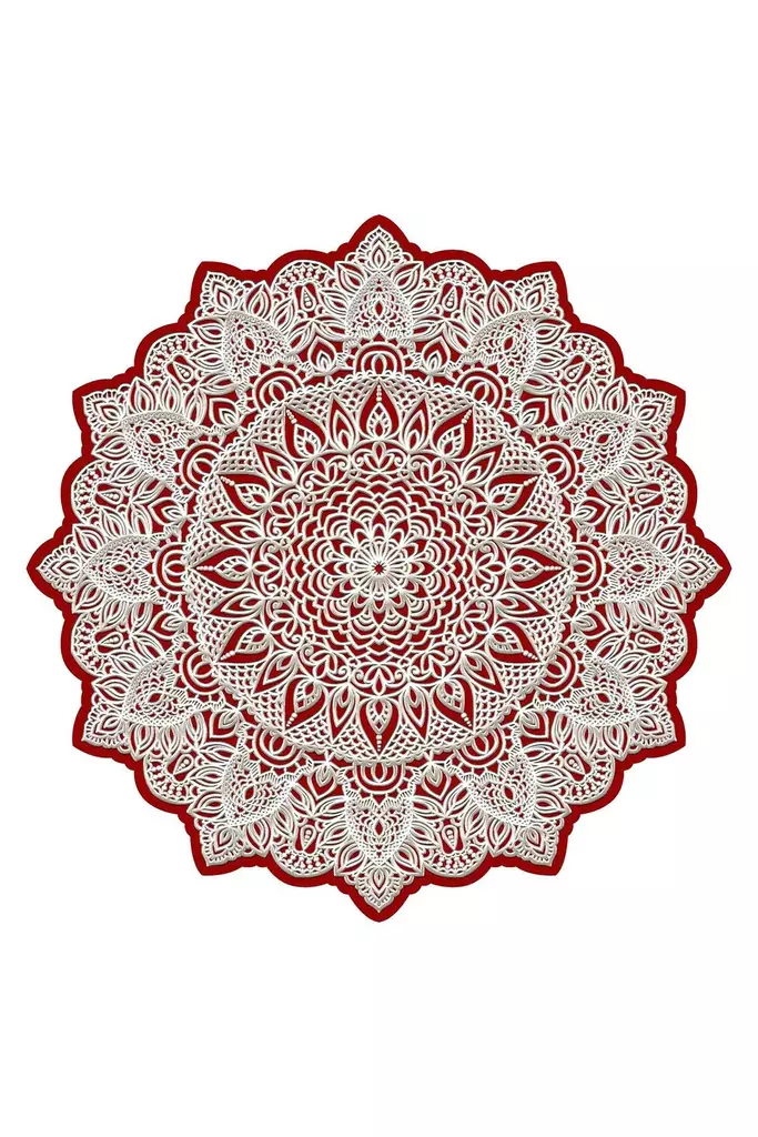 Matta Conceptum Hmnt976 Flerfärgad Polyester 60x60 cm - Runda mattor - 8682870613256 - 1