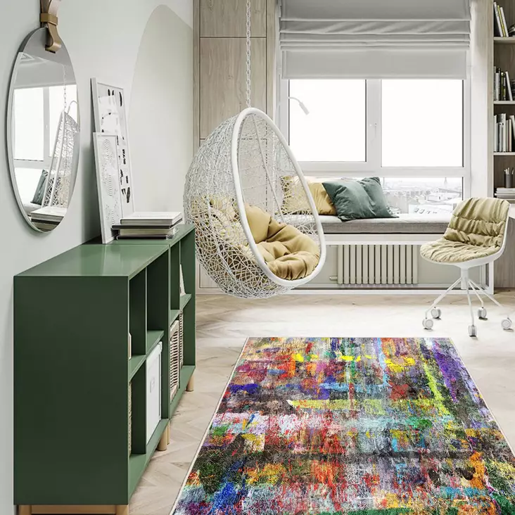 Gångmatta Conceptum Exfab287 Flerfärgad Polyester 100x200 cm - Stora och medelstora mattor - 8681875927726 - 1