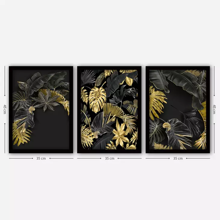 Inramad Tavla Wallity Flerfärgad MDF 35x45 cm 3 Delar - Tavlor och ramar - 8682870149656 - 1