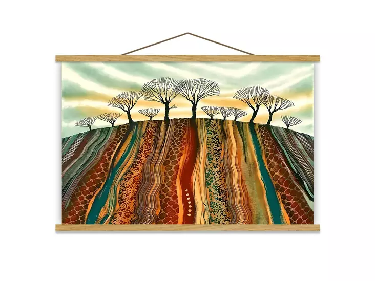 Inramad Tavla Wallity Flerfärgad Polyester/Bomull 50x70 cm 1 Del - Tavlor och ramar - 8683742934646 - 1