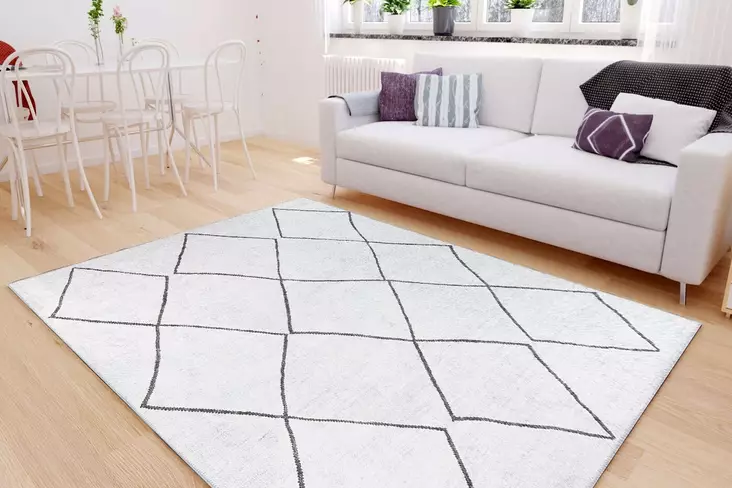 Matta Conceptum Soul Chenille White AL338 Flerfärgad Polyester 150x230 cm - Stora och medelstora mattor - 8682870542556 - 1