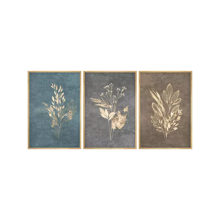 Inramad MDF-tavla Wallity Flerfärgad MDF 50x35 cm 3 Delar - Tavlor och ramar - 8684282634126 - 1