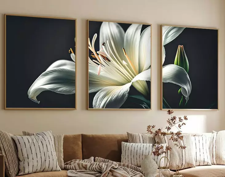 Inramad MDF-tavla Wallity Flerfärgad MDF 50x70 cm 3 Delar - Tavlor och ramar - 8684282341406 - 1
