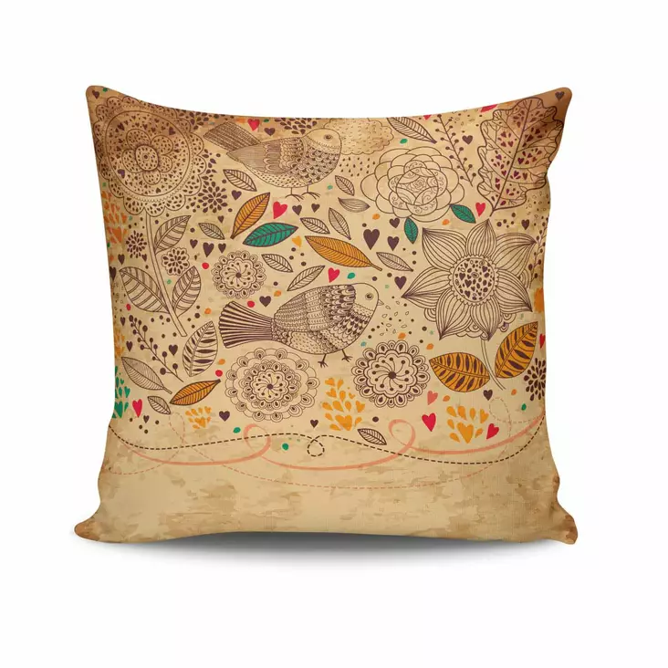 Prydnadskudde Aberto Design NKRLNT114 Flerfärgad Bomull Polyester 43x43 cm - Prydnadskuddar - 8681181387306 - 1