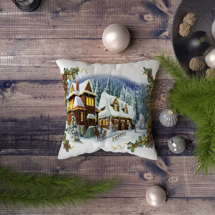 Kuddfodral Aberto Design NYXMAS078 Flerfärgad Polybomull 43x43 cm - Prydnadskuddar - 8683743249596 - 1