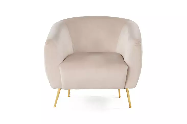 Öronlappsfåtölj Atelier del Sofa Wing Beige Polyester 82x70x82 cm - Fåtöljer - 8683742976066 - 1