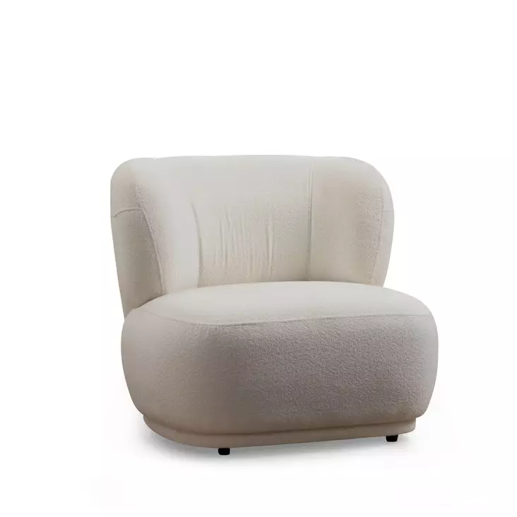 Öronlappsfåtölj Atelier del Sofa Livorno Vit Polyester 85x80x78 cm - Fåtöljer - 8683743696956 - 1