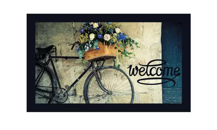 PVC-dörrmatta, flerfärgad, 45 x 70 cm, hållbar, lättskött, stilren - Dörrmattor och skrapmattor - 8681875446456 - 1