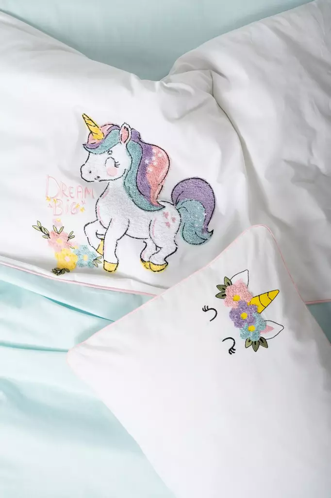 Ranforce babyfiltset, mintgrön, 100 x 150 cm, mjuk, maskintvättbar - Kuddar och täcken - 8684283402496 - 1