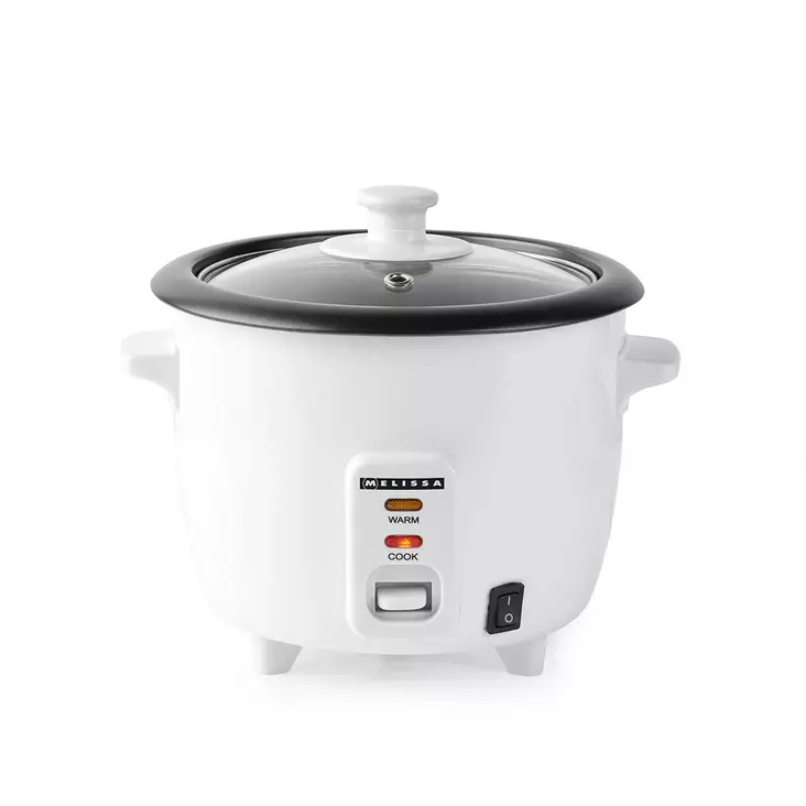 Riskokare | 0,6 l | 300 W | Non stick-beläggning | Avtagbar skål | Ångkorg | Varmhållningsfunktion | Automatisk avstängning | Vit - Riskokare - 8711902089926 - 1
