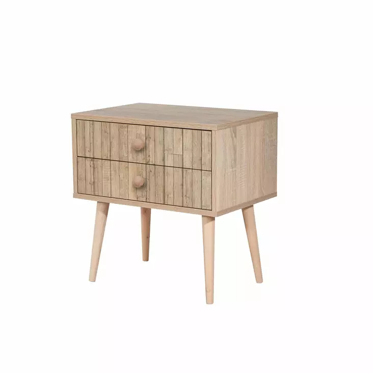 Sängbord Hanah Home Two Sonoma Ek Spånskiva 60x61x40 cm - Nattduksbord - 8681875340846 - 1