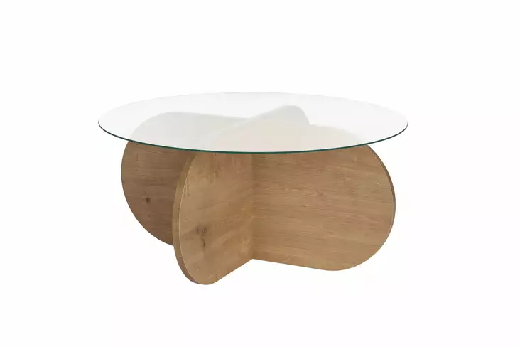 Soffbord Hanah Home Aeris Safir Ek Härdat Glas Spånskiva 75x35x75 cm - Soffbord - 8684283687596 - 1