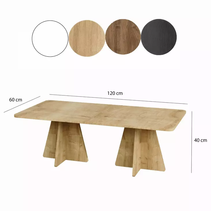 Soffbord Hanah Home Mushroom 2 Safir Ek Spånskiva 120x40x60 cm - Soffbord - 8684282523826 - 1