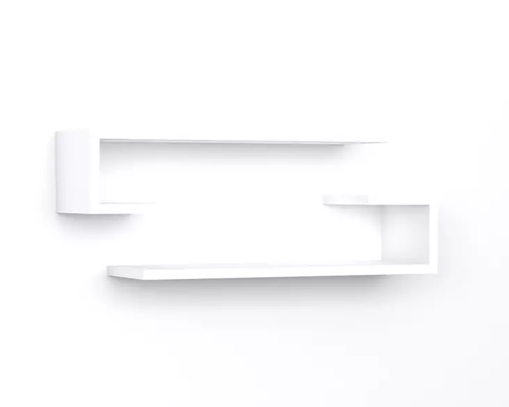 Vägghylla, vit, 60 cm x 15 cm x 19,6 cm, hållbar, lätt att montera - Hylla och klädhängare - 8682870716926 - 1