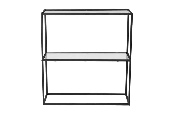 Sideboard Hanah Home Berra Svart Härdat Glas 80x85x30 cm - Sidobord och extrabord - 8683742474876 - 1