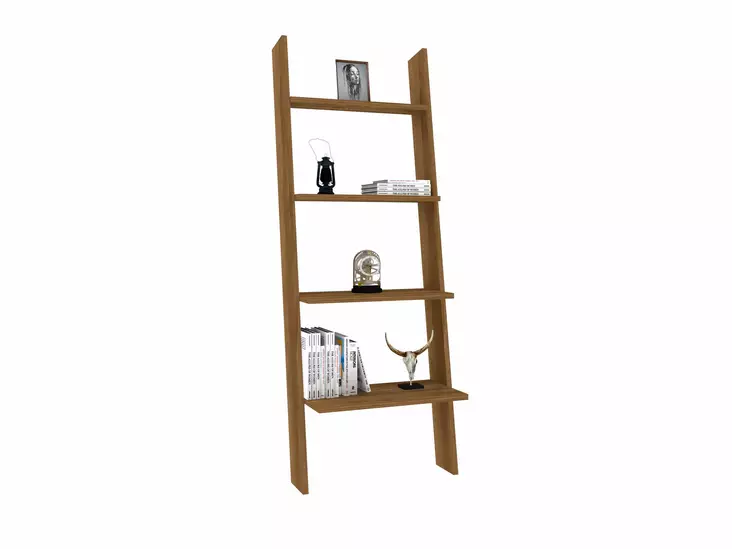 Bokhylla Hanah Home Solid Valnöt Spånskiva 56x150x30 cm - Bokhyllor - 8681875449556 - 1