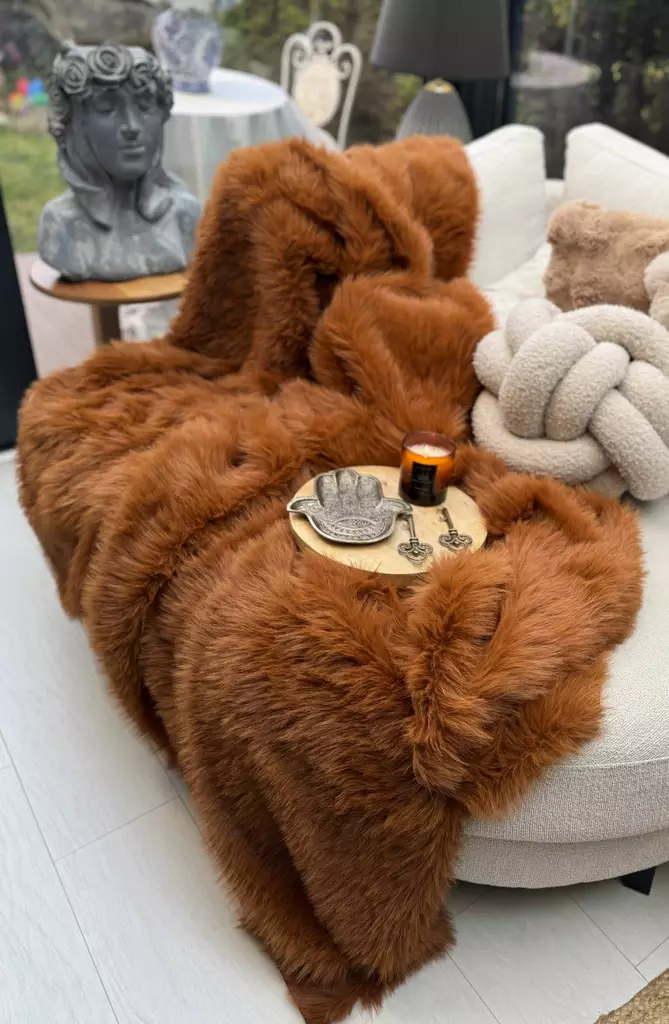 Sofföverdrag Aberto Design Lolita Tegelröd Polyester 150x100 cm - Överkast och plädar - 8684283850266 - 1