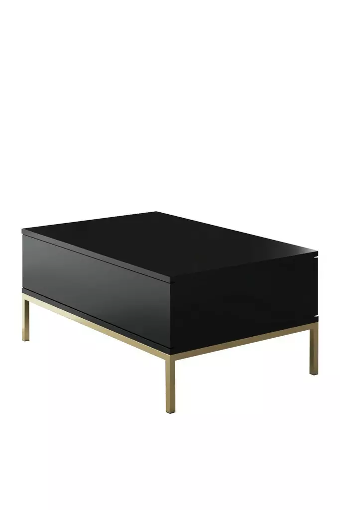 Soffbord Hanah Home Lord Svart Guld Spånskiva 90x40x60 cm - Soffbord - 8684282484196 - 1