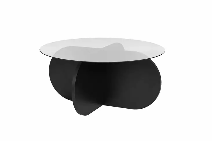 Soffbord Hanah Home Aeris Trä Svart Härdat Glas Spånskiva 75x35x75 cm - Soffbord - 8684283687626 - 1