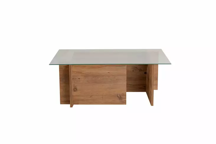 Soffbord Nordure Vetrino Furu Härdat Glas Spånskiva 105x40x65 cm - Soffbord - 8684283427796 - 1