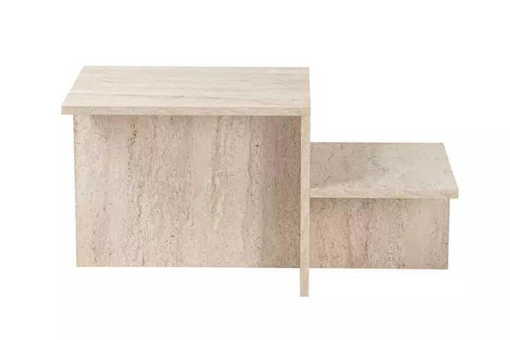 Soffbord Nordure Harmony Travertine Spånskiva 80x40x40 cm - Soffbord - 8684283111886 - 1