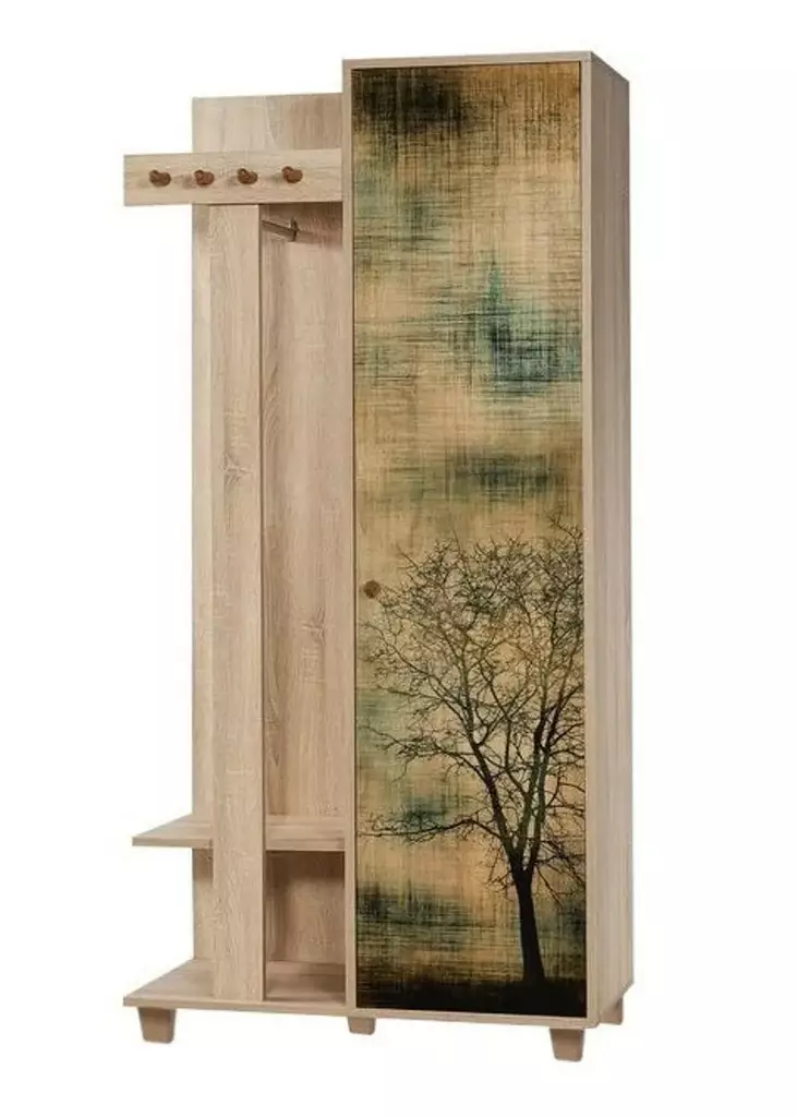 Hallmöbel Hanah Home Garmanto 90 Sonoma Ek Spånskiva 90x192x36 cm - Hallskåp - 8681875404876 - 1