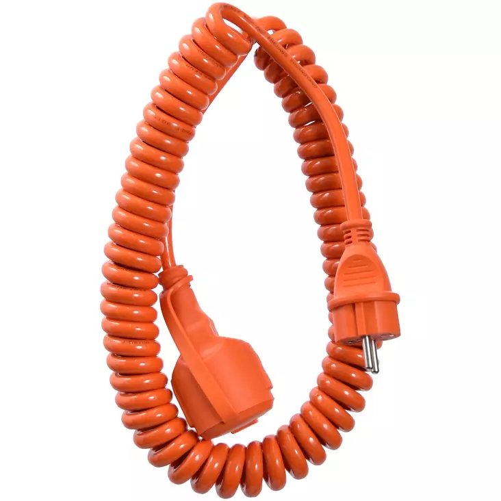 Spiraalijatkojohto 5m PUR  - Utomhusförlängningssladdar - 6438152084786 - 1