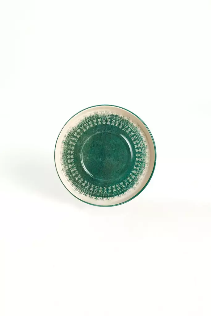 Tekoppar Set Hermia Vit Grön Keramik 12 Delar - Kaffe- och teserviser - 8684282139416 - 1