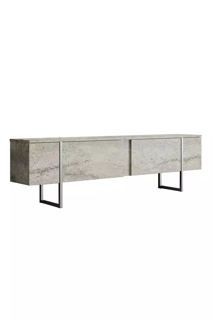 TV-bänk Hanah Home Luxe Travertine Silver Spånskiva 180x30x50 cm - TV-bänkar - 8684282970446 - 1