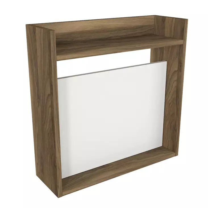 Skrivbord Hanah Home Laptop Vit Valnöt Spånskiva 60x60x19,6 cm - Skrivbord - 8681181627426 - 1