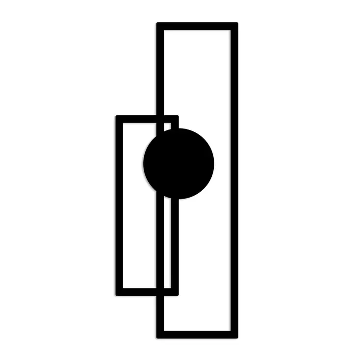 Väggdekor Metall Wallity Astratto-1 Svart Metall 32x85 cm - Dekorationer, prydnadsföremål - 8684282418856 - 1