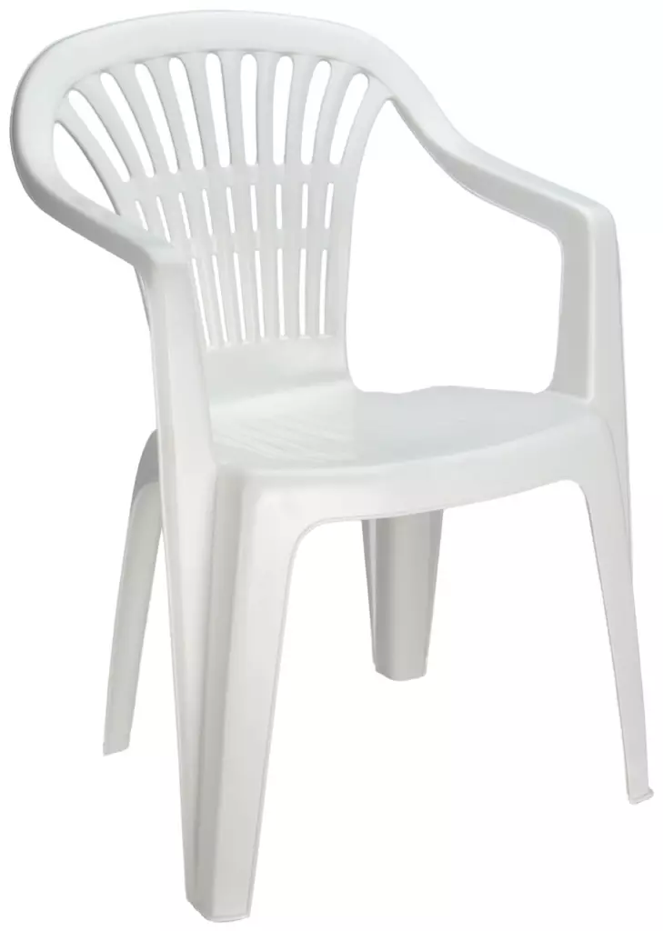 Trädgårdsstol med armstöd vit - Trädgårdsstolar och soffor - 8009271862456 - 1