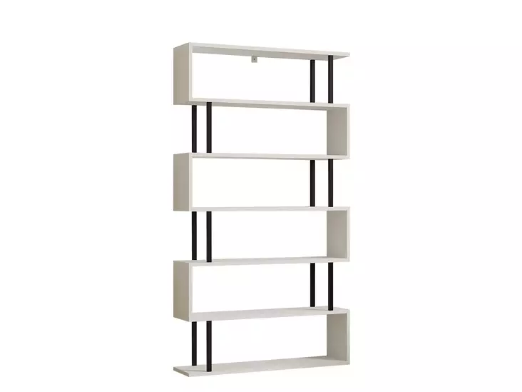 Bokhylla Hanah Home Hector Vit Spånskiva 90x162,6x22 cm - Bokhyllor - 8683743678686 - 1