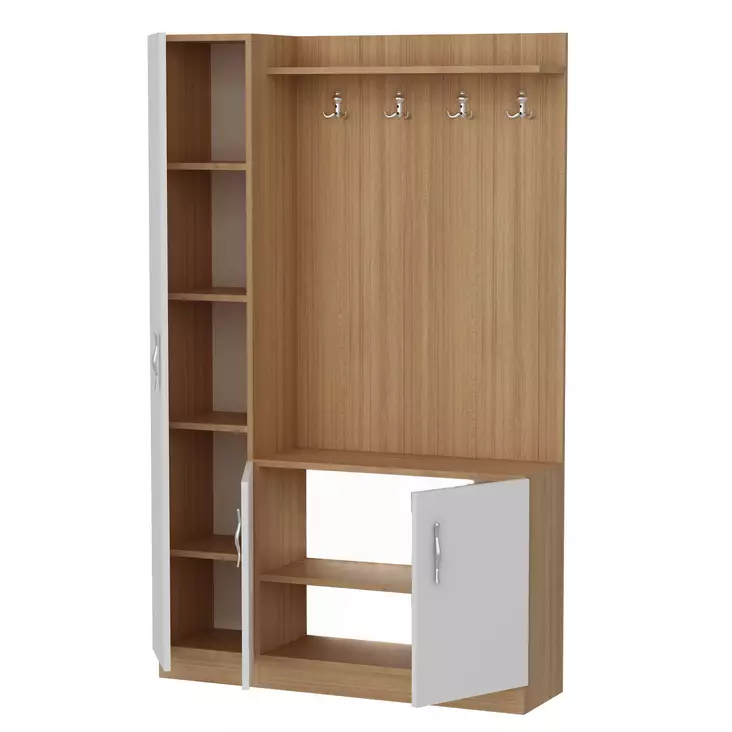 Hallmöbel Hanah Home Naturel Vit Spånskiva 110x180x31,8 cm - Möbler - 8681181980736 - 1