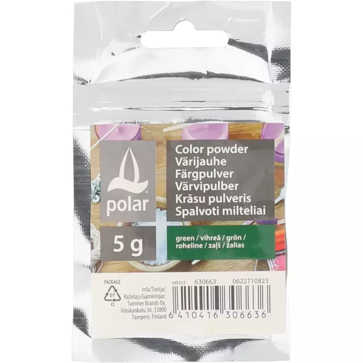 Värijauhe kynttilänvalmistukseen 5 g, vihreä - Ljus och lyktor - 6410416306636 - 1